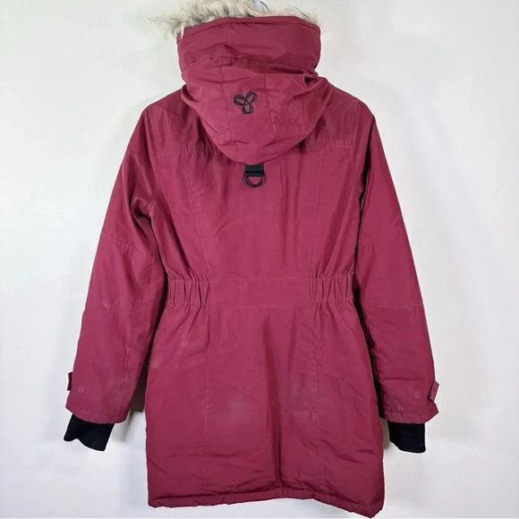 Aritzia Tna Mid Length Bancroft  Goose Down Parka In Red - Picture 16 of 16